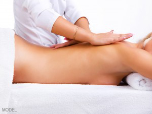 Firming Therapy Massage Example on a back